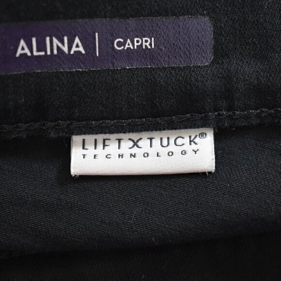 NYDJ Alina Cropped Capri‎ Pant Size 6 Color Black Gently Used Condition - Picture 5 of 5